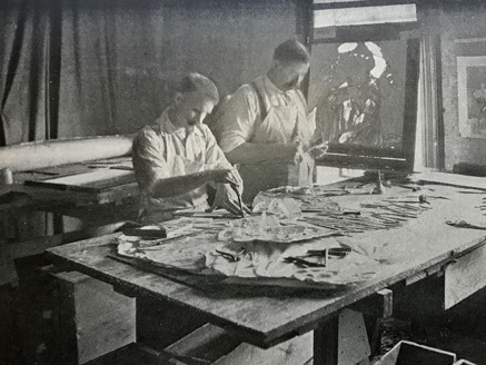 two men in the Tiffany workshop