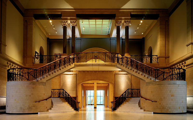 The Great Hall, featuring gorgeous curving staircases and plenty of open space
