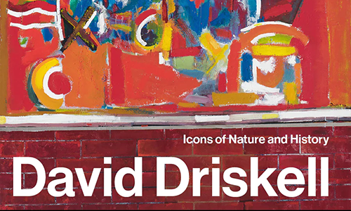The cover of David Driskell's catalogue, featuring one of his multicolored paintings