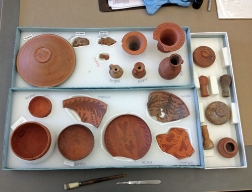 various ceramic pieces