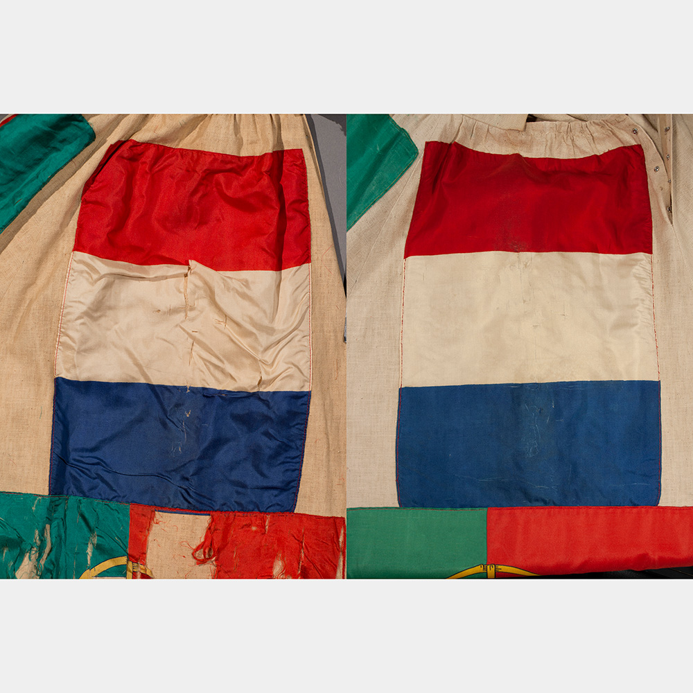 Elizabeth Hawes (American, b.1903, d.1971), designer, Flag Dress, cotton, silk, Museum Purchase: Fashion Arts Purchase Fund, 2011.31.