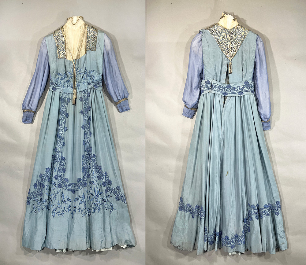 Images of the front and back of the blue dress