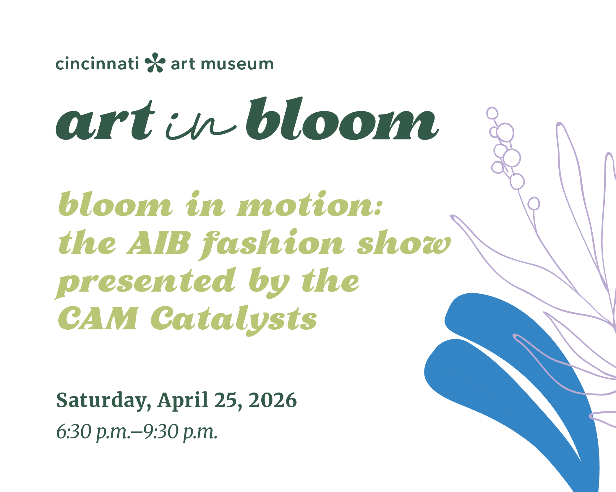 Bloom in Motion: The AIB Fashion Show presented by the CAM Catalysts (21+) - AIB 2026