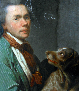 Marting Quadal, Self Protrait, portrait of Quadal and his dog