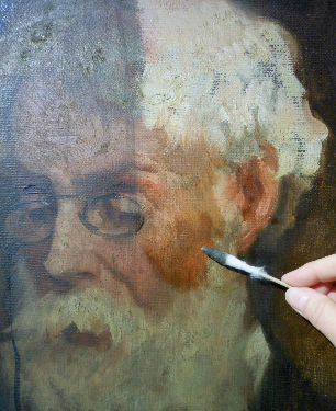 Restoration of Frank Duveneck's Head of Christopher P. Cranch