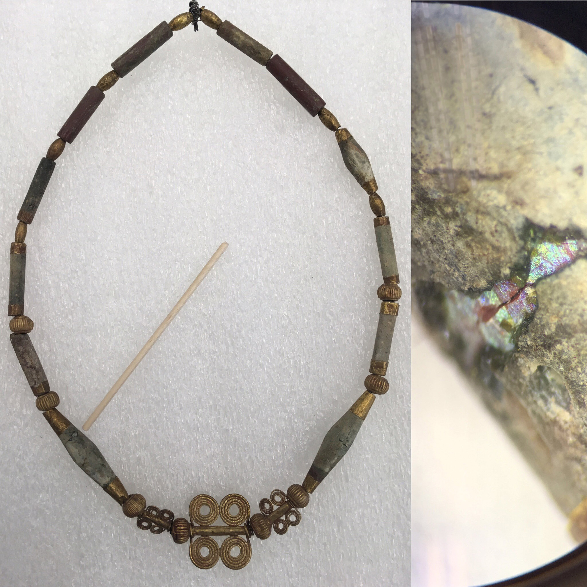 Necklace in conservation process