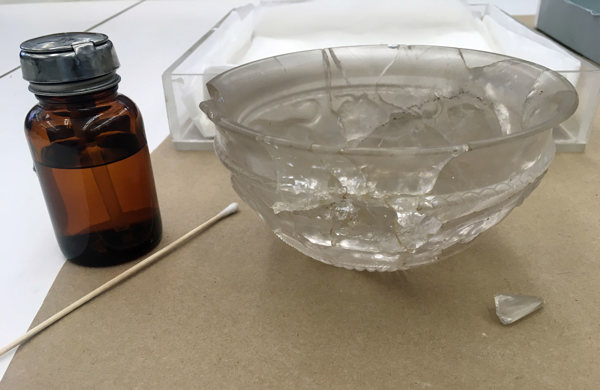 glass bowl in conservation
