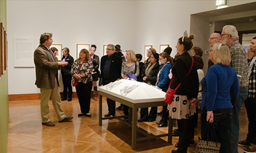 visitors on a guided tour