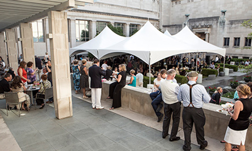 fundraising event in the Alice Bimel Courtyard