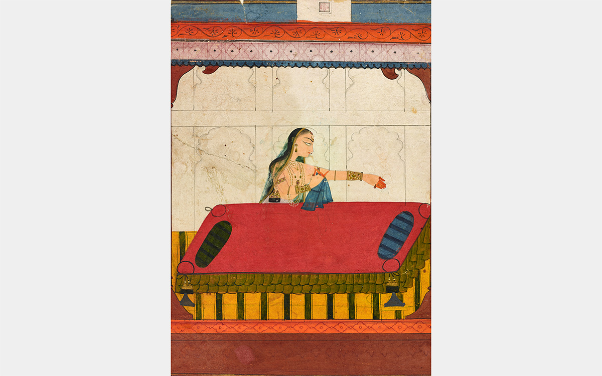 A woman prepares for bed