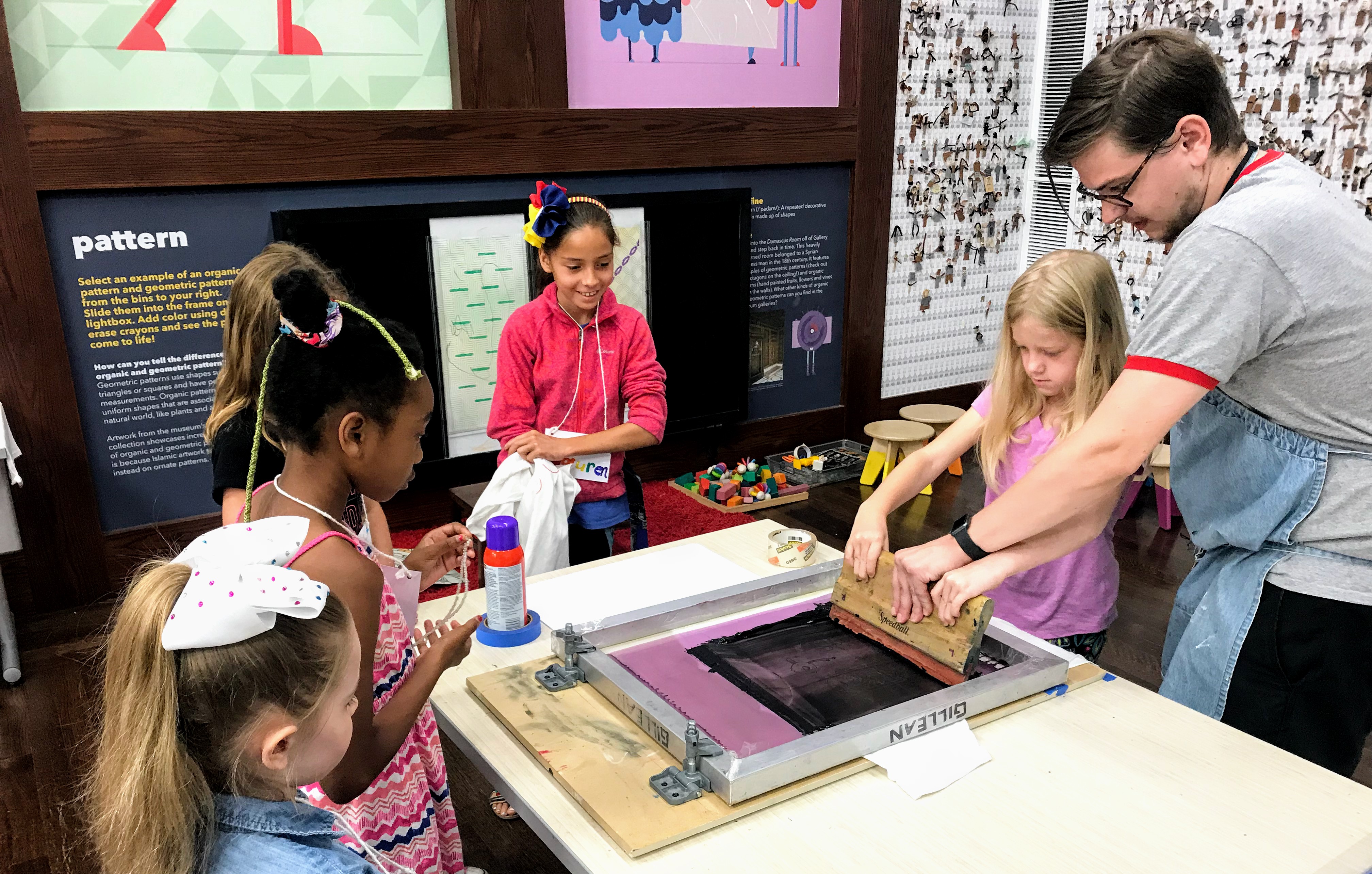 students in the Rosenthal Education Center working on a project