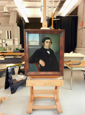 Portrait of Friedrich Billiods in conservation