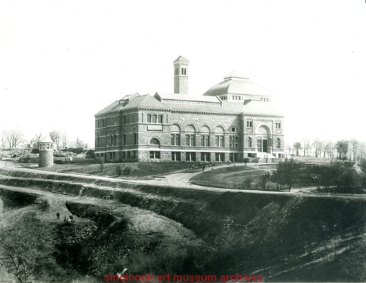 black and white photo of the original CAM building