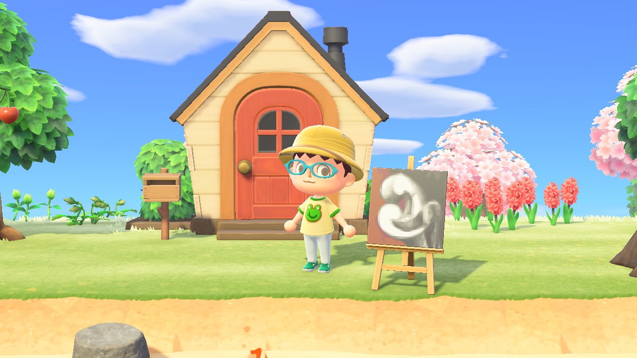 animal crossing recreation of CAM artwork