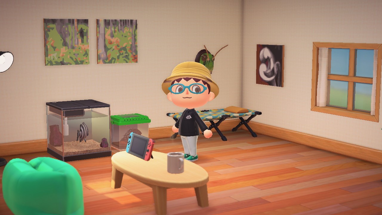 animal crossing recreation of CAM artwork