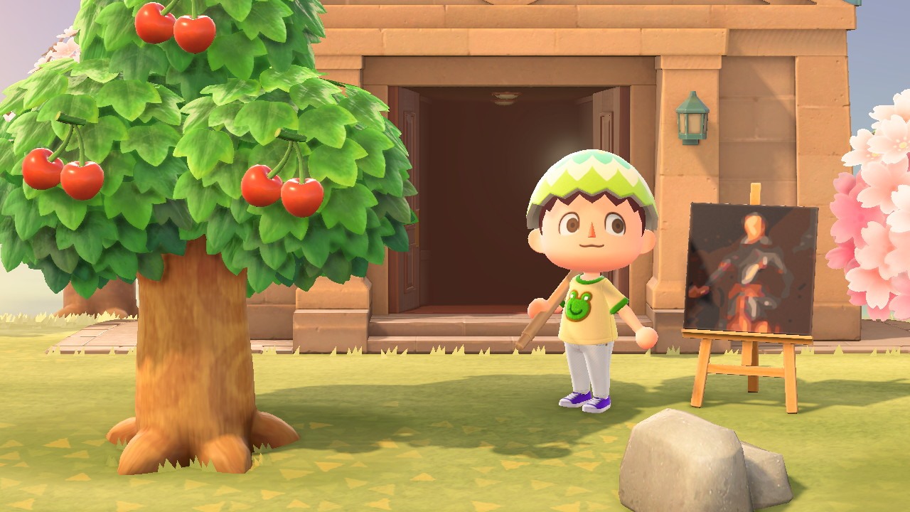 animal crossing recreation of CAM artwork