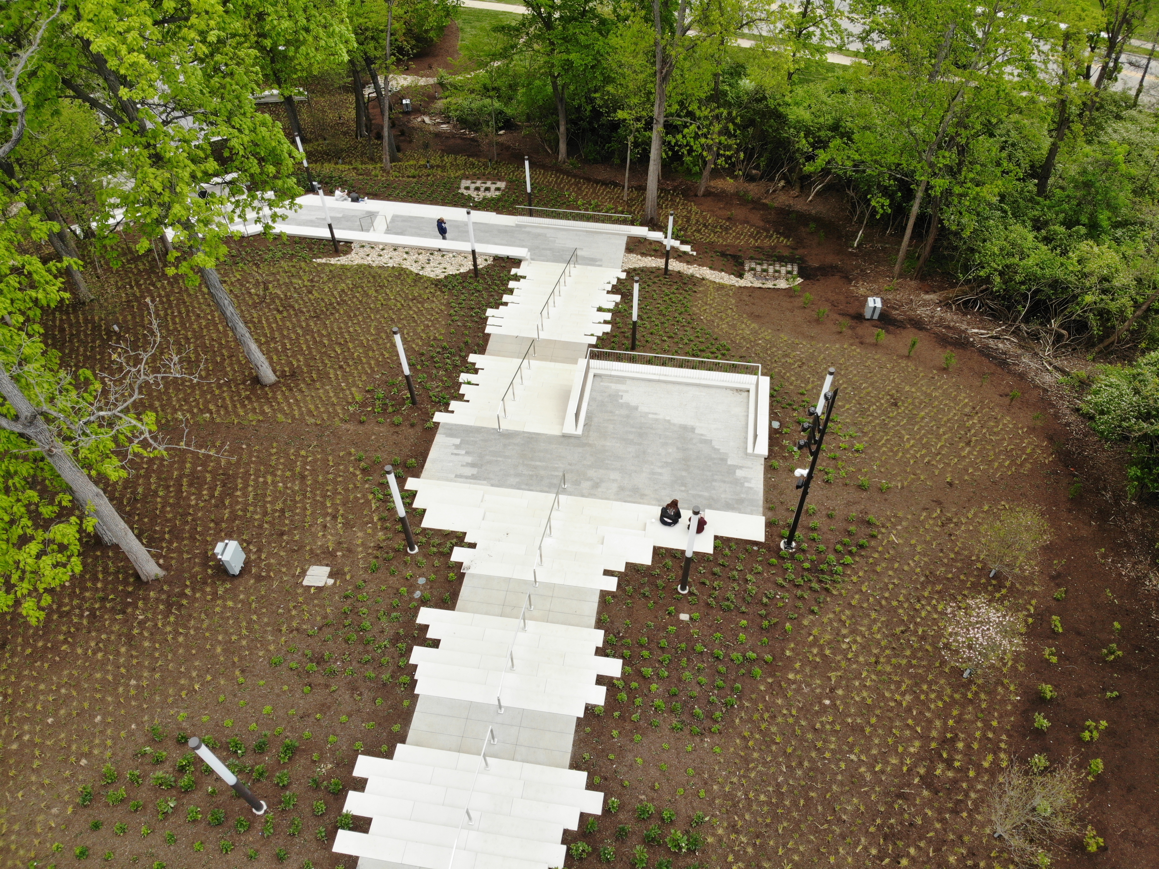 landing area along the steps of Art Climb