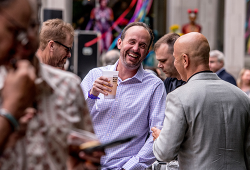 Visitors enjoying drinks during Beyond Black Rock