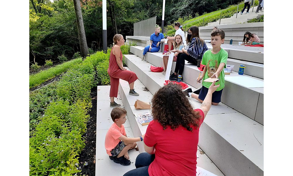 A group of campers on Art Climb