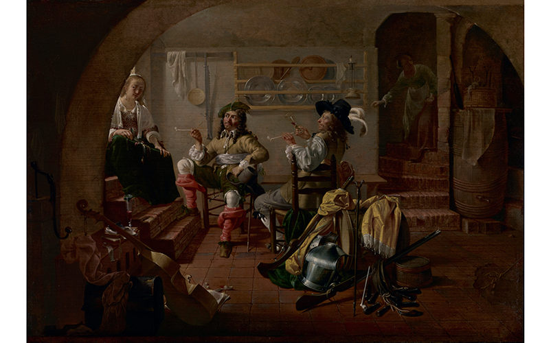 Jacob Duck (The Netherlands, 1600–1667), Interior with Soldiers and Women, circa 1650, oil on panel, The J. Paul Getty Museum, Los Angeles, Gift of J. Paul Getty, 70.PB.19.