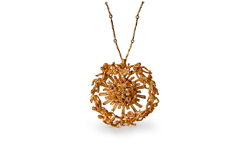 Eric de Kolb (Austrian, worked in United States, 1916–2001), Pendant, 1970s, gold