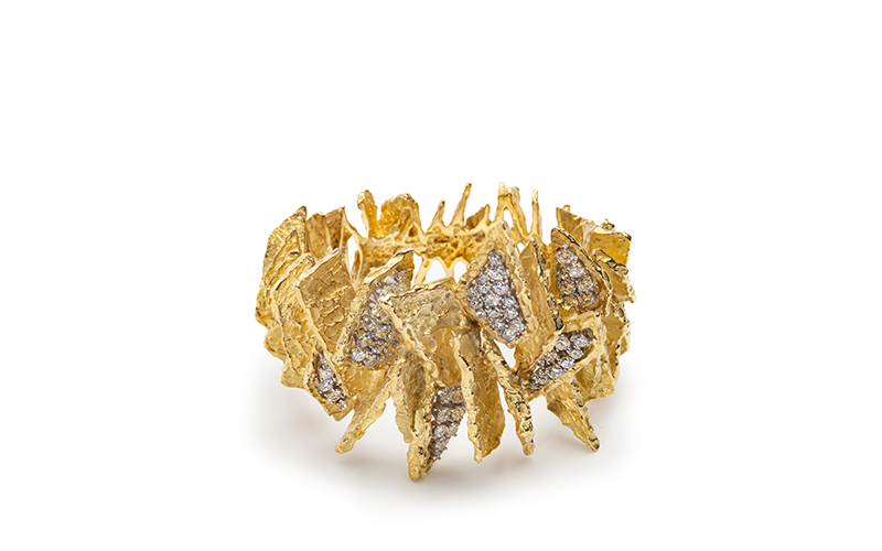 Roger Lucas (Canadian, b. 1936), Bracelet, circa 1969, gold, diamonds