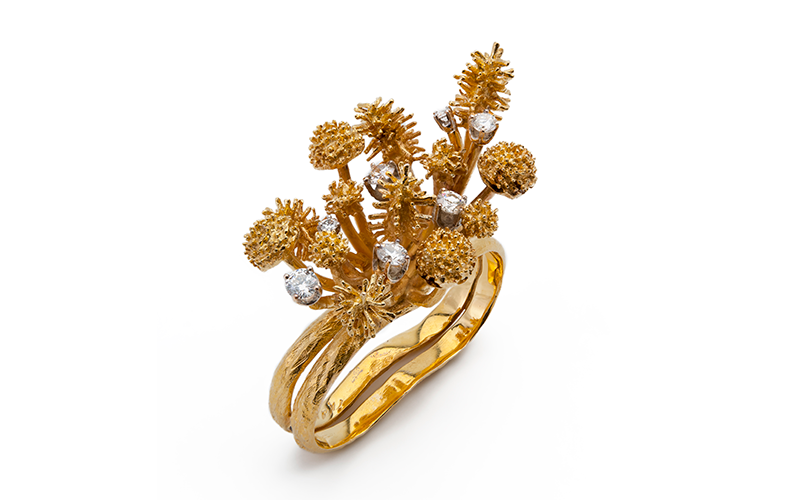 Roger Lucas (Canadian, b. 1936), designer, Cartier (French, est. 1847), manufacturer, Ring, 1969, gold, diamonds