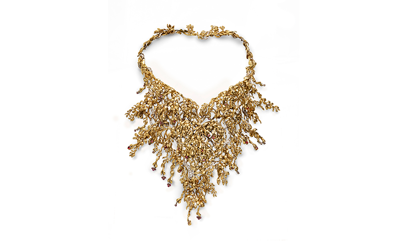 Charles de Temple (American, worked in England, b. 1929), Necklace, late 1970s, gold, diamonds, garnets