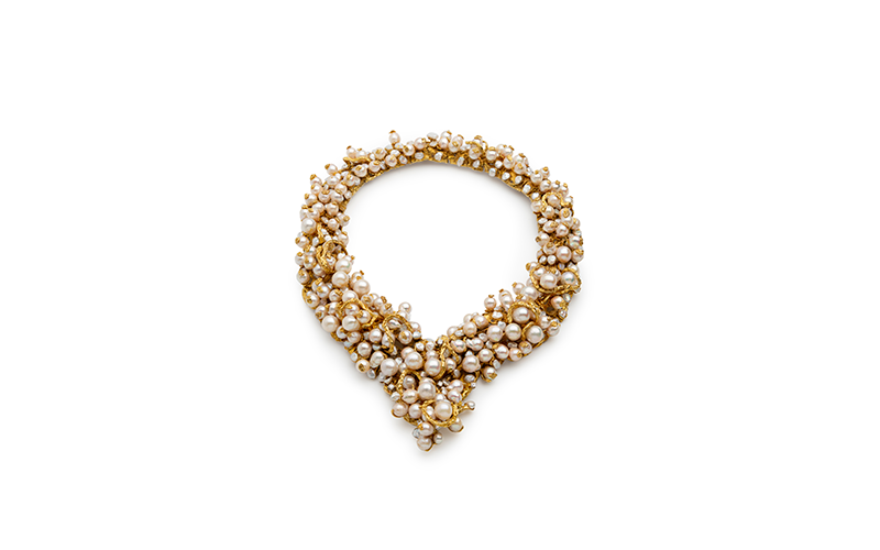 Barbara Anton (American, 1926–2007), Potpourri of Pearls Necklace, circa 1968, gold, pearls, diamonds