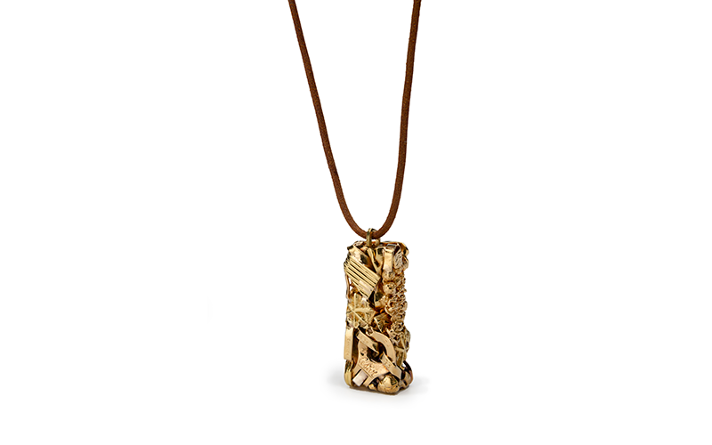 César Baldaccini (French, 1921–1998), designer, Cartier (French, est. 1847) manufacturer, Compression Pendant, 1973, gold