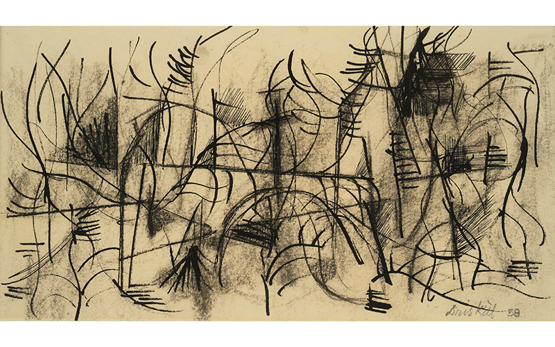 Untitled, 1958, Ink and charcoal on paper, David C. Driskell Center at the University of Maryland, College Park
