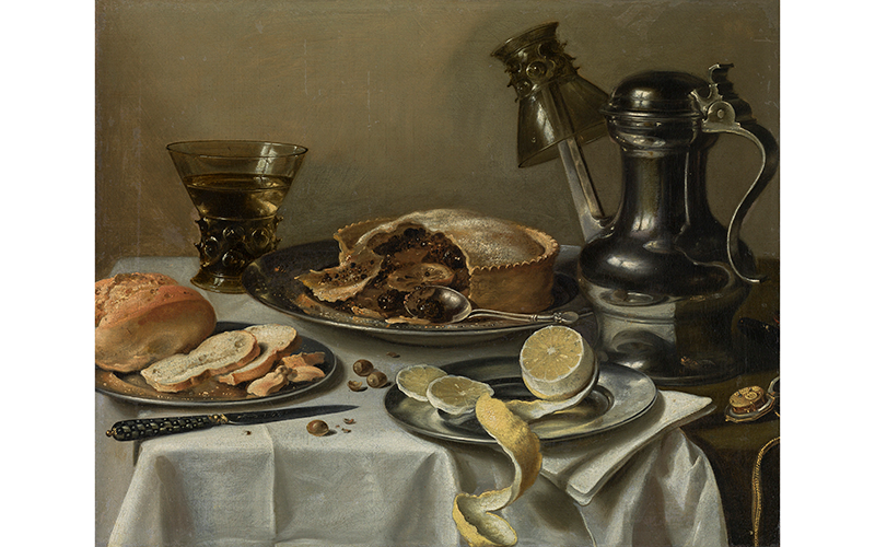 Pieter Claesz (1597/98–1661), The Netherlands, Still Life (Ontbijtstuk with Berkemeyer), 1641, oil on canvas, 19 1/8 x 23 3/4 in. (48.6 x 60.3 cm), Cincinnati Art Museum; Mr. and Mrs. Harry S. Leyman Endowment and Bequest of Mr. and Mrs. Walter J. Wichgar, 1987.151