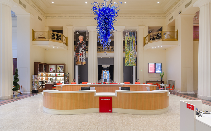 The front lobby of the museum