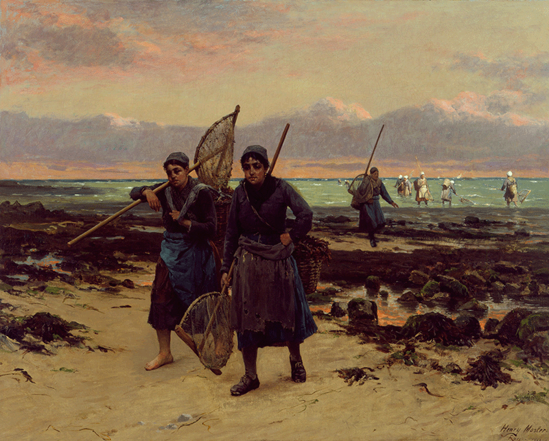 Return of the Shrimp Fishers, circa 1881, oil on canvas, Gift of Charles Fleischmann, 1895.6