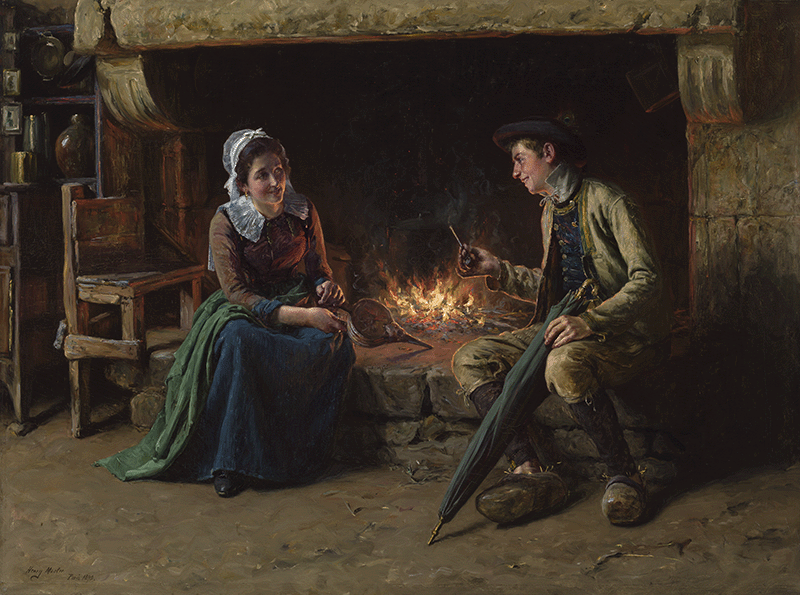 The Chimney Corner, 1893, oil on canvas, Gift of Mrs. Samuel B. Sachs, 1928.136