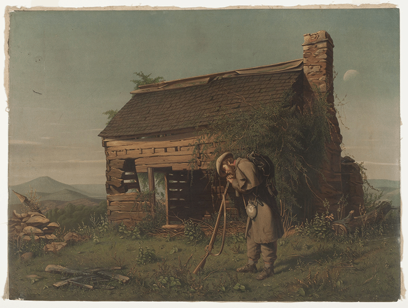 B & C, Düsseldorf, printer, after painting by Henry Mosler, Lost Cause, circa 1868, chromolithograph mounted on linen, Gift of Henry M. Marx in memory of Agnes Mosler Marx, 1976.552