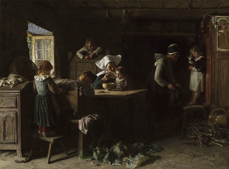 Morning, 1888, oil on canvas, Given in memory of Mr. and Mrs. Louis Kaufman by Mr. and Mrs. George Stricker, Mr. and Mrs. Charles H. Tobias, Jr., Mr. and Mrs. David H. Spritz, Jr., 1972.414