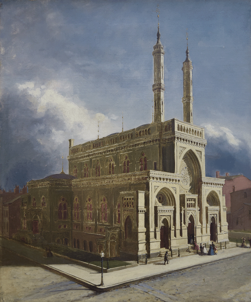 Plum Street Temple, 1866, oil on canvas, Cincinnati Skirball Museum; Gift of Audrey Skirball Kenis, granddaughter of the artist, 41.259