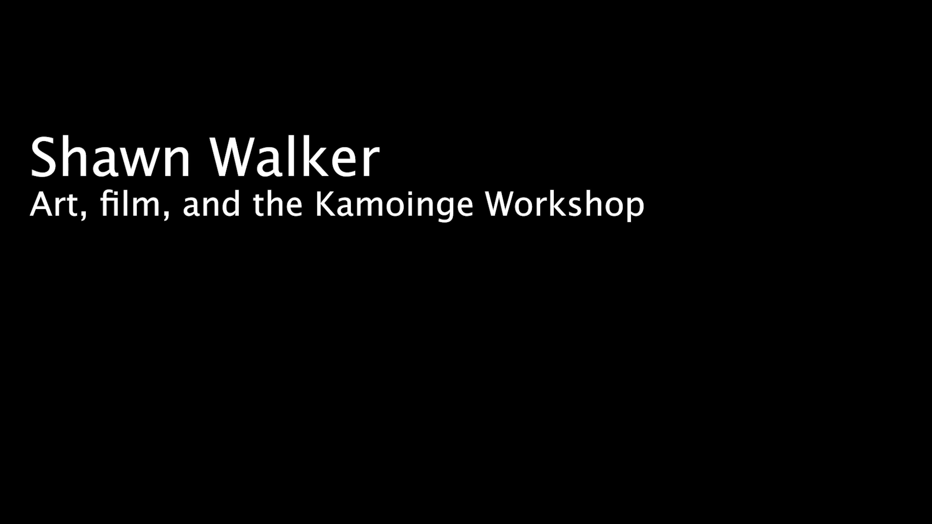 Shawn Walker: Art, Film, and the Kamoinge Workshop