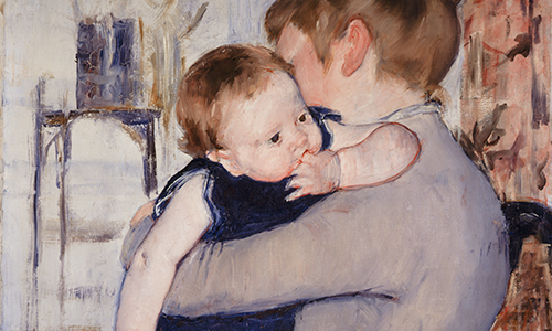 painting of a woman holding a baby