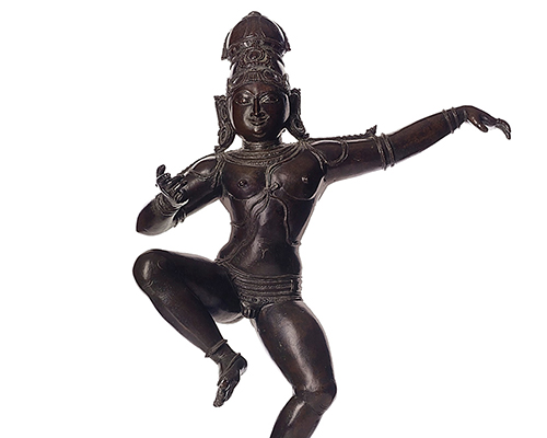 The Boy Krishna Dancing, circa 1500–1600, southern India, bronze, Lent by a New York collector