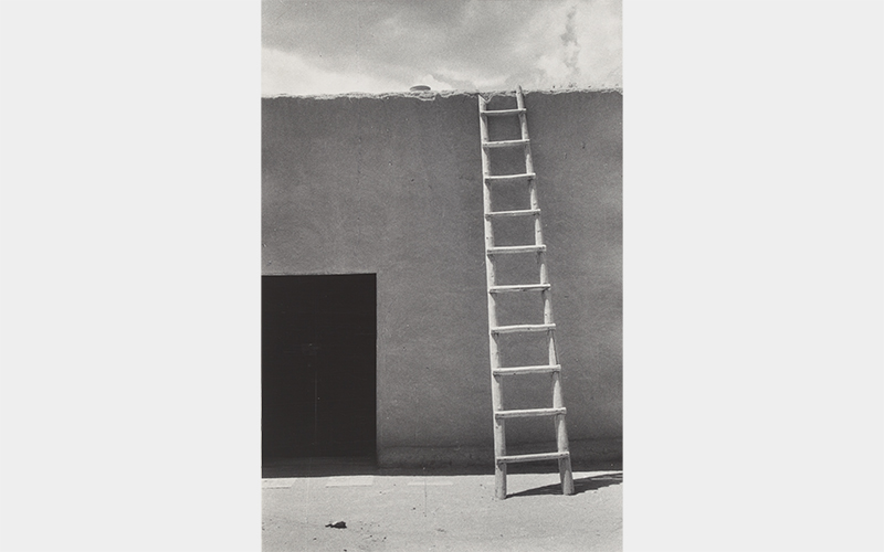 Georgia O’Keeffe (American, 1887–1986), Ladder against Wall, 1961, gelatin silver print, Georgia O’Keeffe Museum, Santa Fe, 2006.6.1425
14 3/4 × 11 3/4 × 1 3/8 in. (37.5 × 29.8 × 3.5 cm)