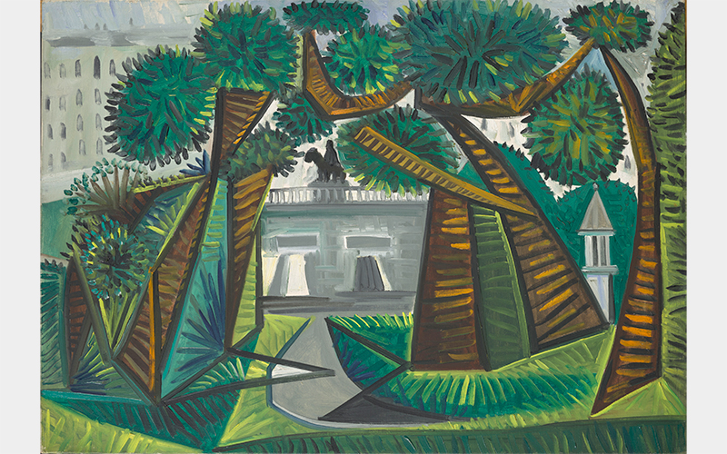 Pablo Picasso (Spanish, 1881–1973), The Vert-Galant, 1943, oil on canvas, 18 1/8 x 21 5/8 in. (46 x 54.9 cm), Musée de la Ville de Paris, Musée Carnavalet, on deposit from Musée Picasso, Paris, MP190, © RMN-Grand Palais / Art Resource, NY, photo: Adrien Didierjean, © 2023 Estate of Pablo Picasso / Artists Rights Society (ARS), New York
