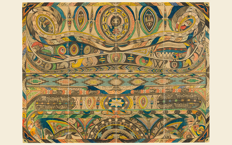 Adolf Wölfli (Swiss, 1864–1930), Elisabeth Bieri, 1907, graphite pencil and crayon on paper, 35 1/2 x 47 1/4 in. (90.1 x 120 cm), Collection of Richard Rosenthal