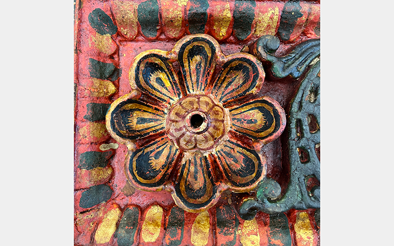 Devotional Shrine Used in a Jain Household (ghar derasar), 1700–1899, India, Gujarat, carved wood painted and gilded, The William T. and Louise Taft Semple Collection, 1962.459