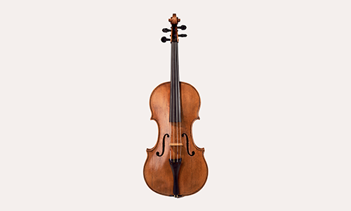 A shining, wooden viola