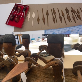 wooden canoe model in conservation