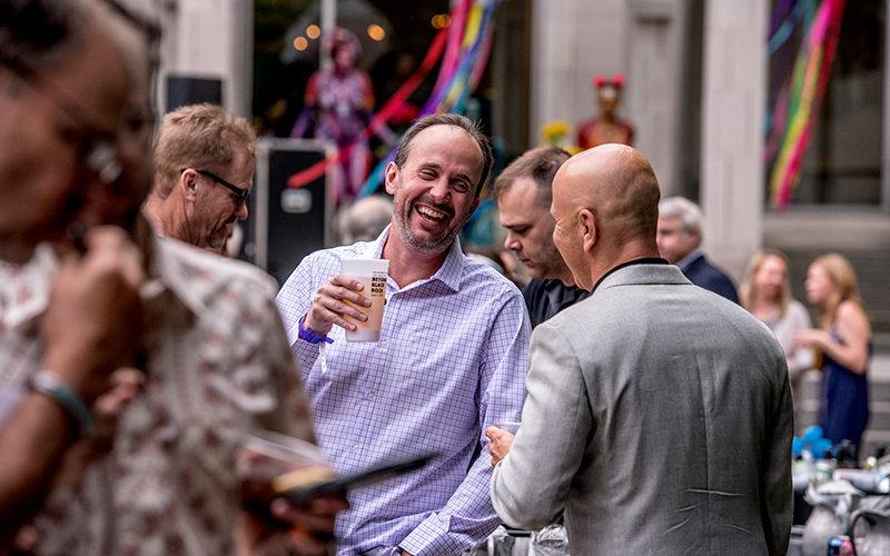 Visitors enjoying drinks during Beyond Black Rock