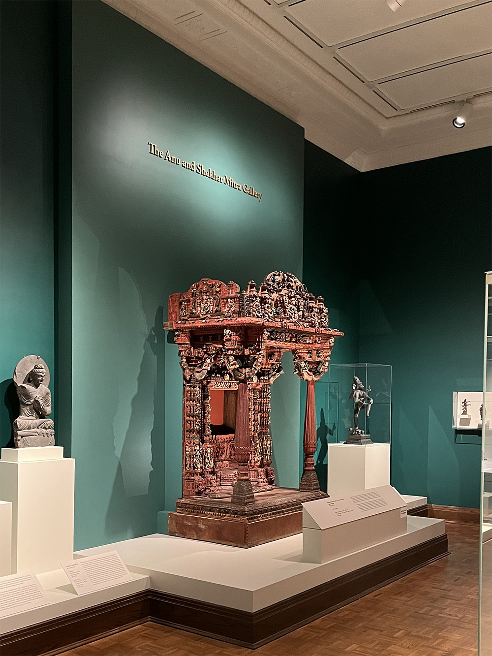 Devotional Shrine Used in a Jain Household (ghar derasar), 1700–1899, India, Gujarat, carved wood painted and gilded, The William T. and Louise Taft Semple Collection, 1962.459