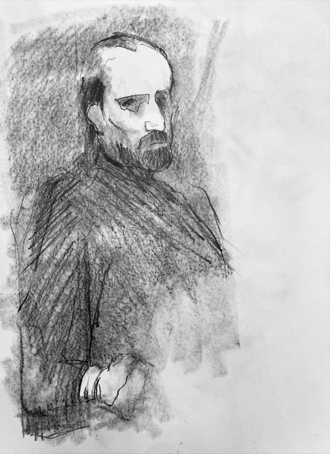 A sketch of the human figure from the x ray